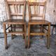 Pair of vintage luterma light wood bistro chairs