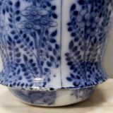 Blue and White Lacquered Ceramic Vase by Laveno Chinoiserie Style, Italy