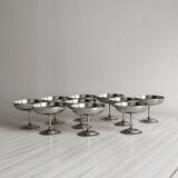 10 coupelles sur pied en inox style Letang Remy
