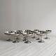 10 coupelles sur pied en inox style Letang Remy