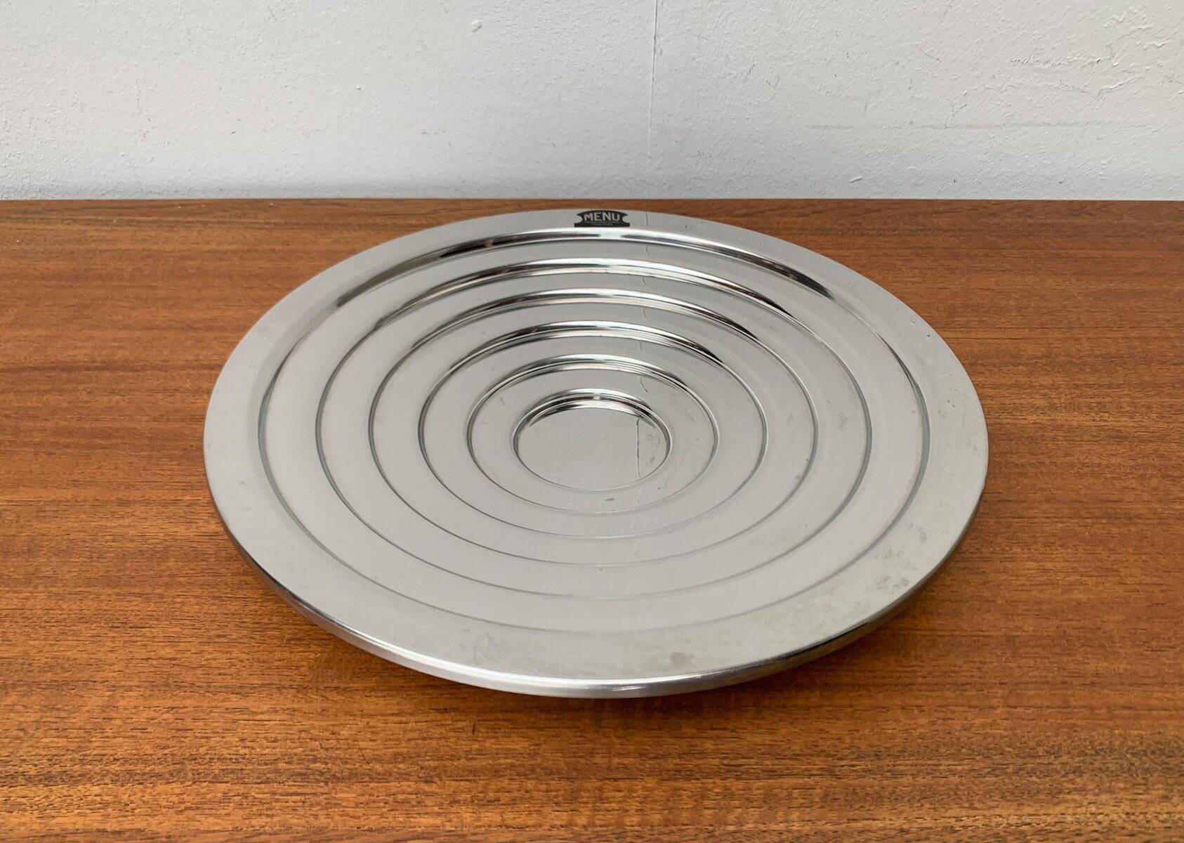 Large postmodern Danish metal bowl by Menu, 1980s.