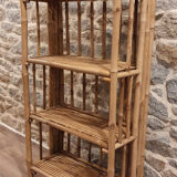 bamboo folding library, vintage, 60s