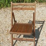 Chaise pliante bois massif