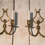 Paire appliques en Laiton