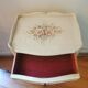 Pair of bedside tables louis XV style XX th century, painted floral decoration
