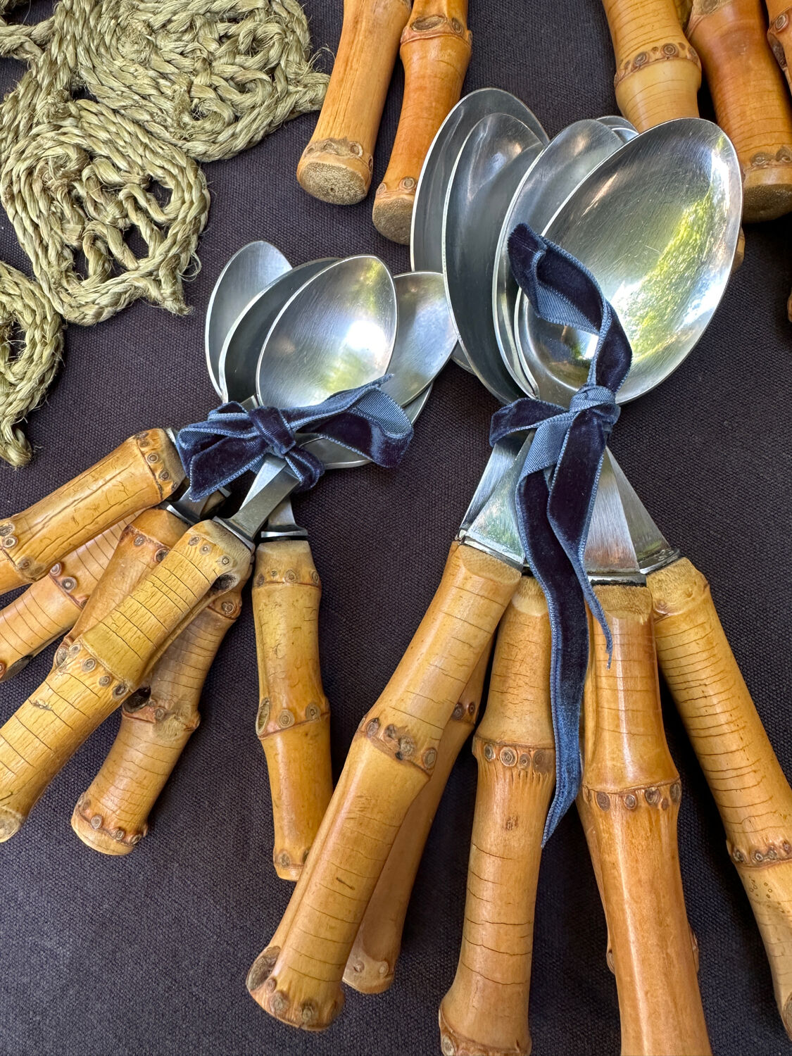 Bamboo tableware set