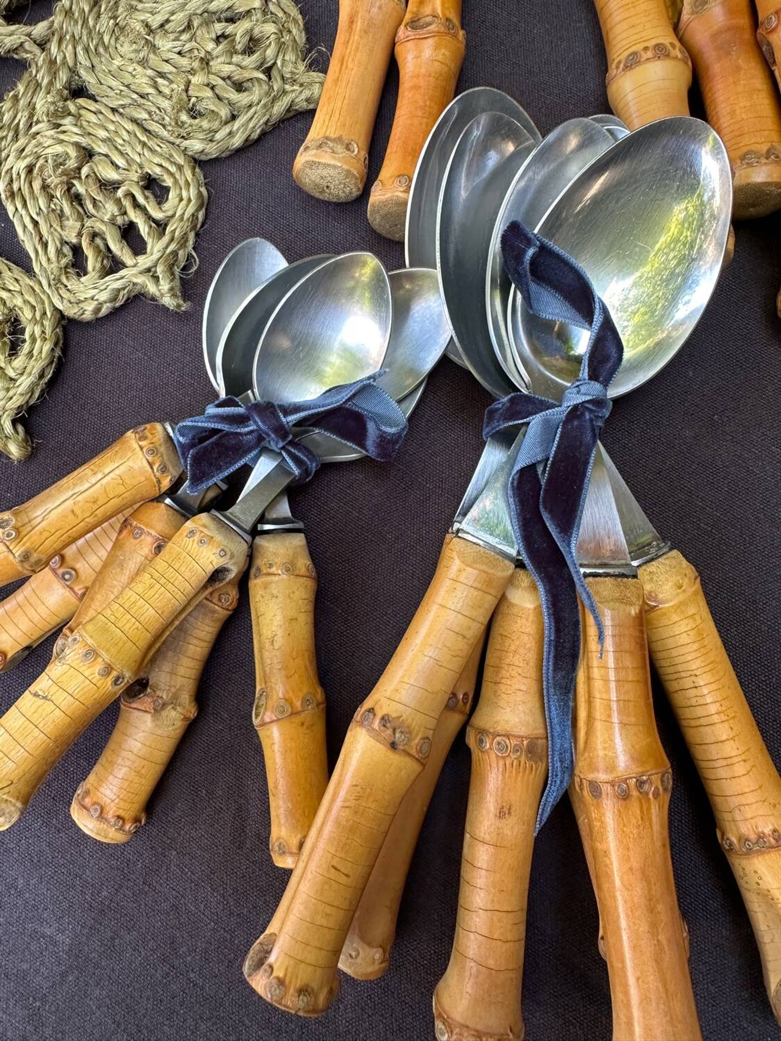 Bamboo tableware set