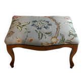 Tabouret repose-pieds de style Louis XV à motif floral