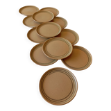 12 assiettes à dessert Sarreguemines "Chaumière"