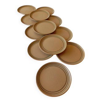 12 Sarreguemines "Chaumière" dessert plates