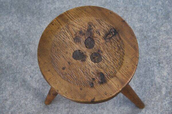 Gouge-carved stool, 1960s