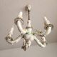Handgeformt vergoldet vintage Porzellan Kronleuchter Capodimonte 1960er