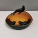 Dish with sea lions hand painted by Ipsen's widow, Denmark 1930s.