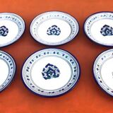 6 assiettes plates  en Faïence