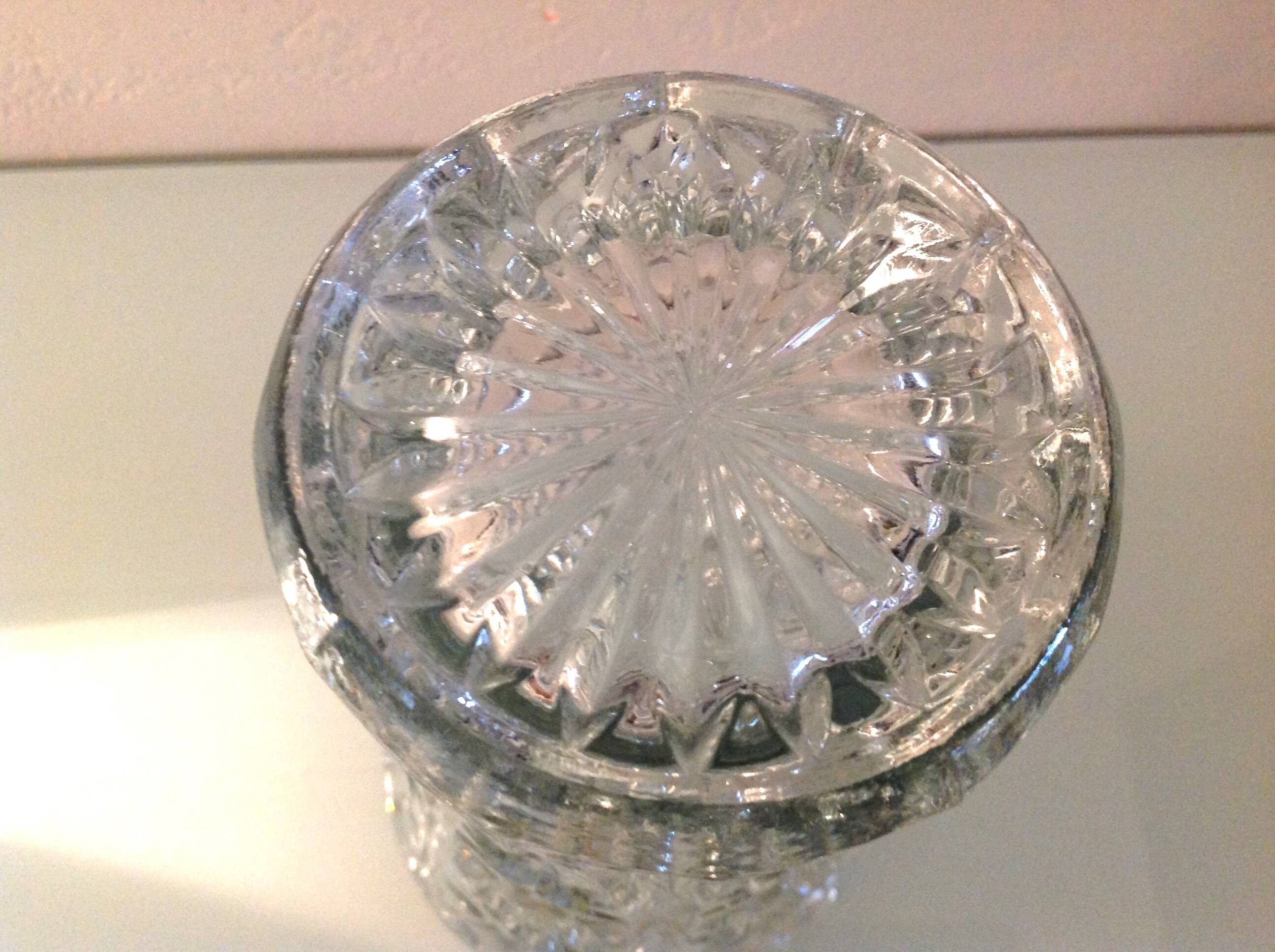 Vase en verre taillé / vintage années 60-70