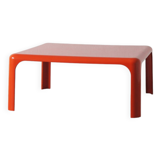 Orange Coffee Tables Demetrio by Vico Magistretti for Artemide, 1970s