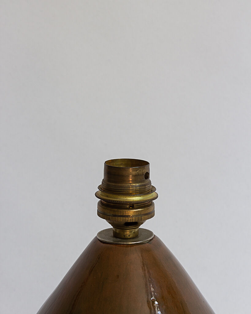 Glazed ceramic pear lamp base, 1960s