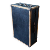 Old cabin trunk, wooden suitcase with compartments
