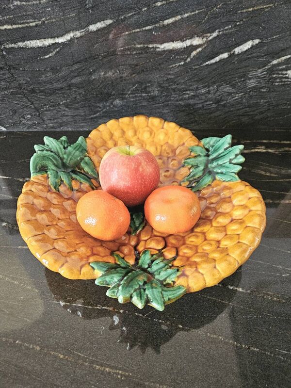 Coupe À Fruit En Céramique Par Vallauris Époque Vintage 1950