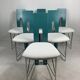 Ensemble de 6 chaises à repas Memphis en bouclé, années 1980