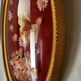 Vintage curved glass clock frame