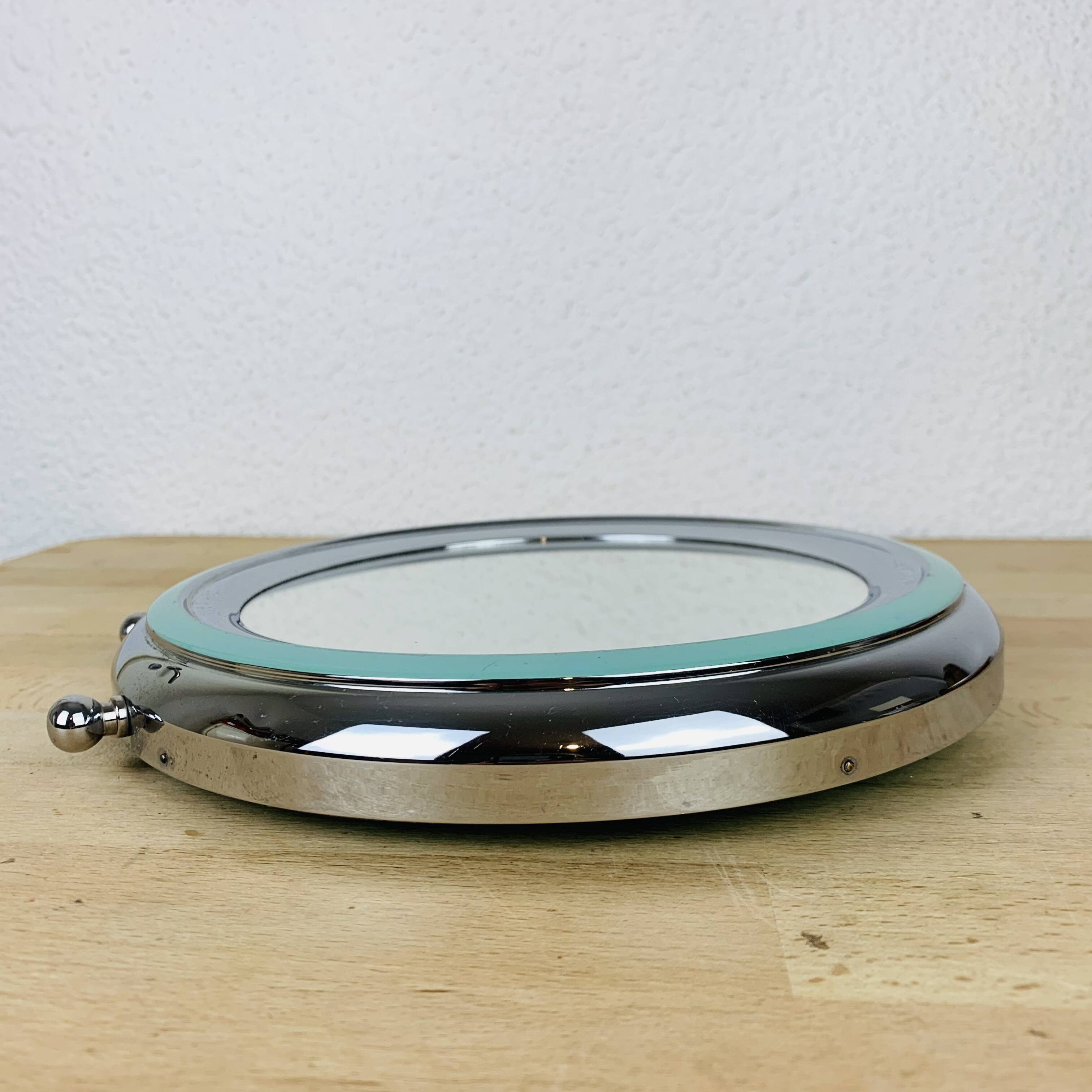 Vintage chrome barber mirror