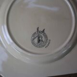 5 square dessert plates decorated with small flowers Moulin des Loups