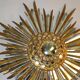 Miroir soleil bombé dit " de sorcière " 78 cm bois doré début XXe
