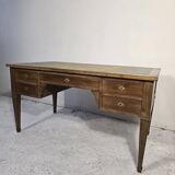 Bureau plat double face en acajou, style Louis XVI – XIXᵉ siècle