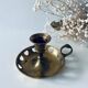 Vintage heart brass candlestick