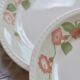 6 vintage dessert plates English earthenware Oxford floral pattern