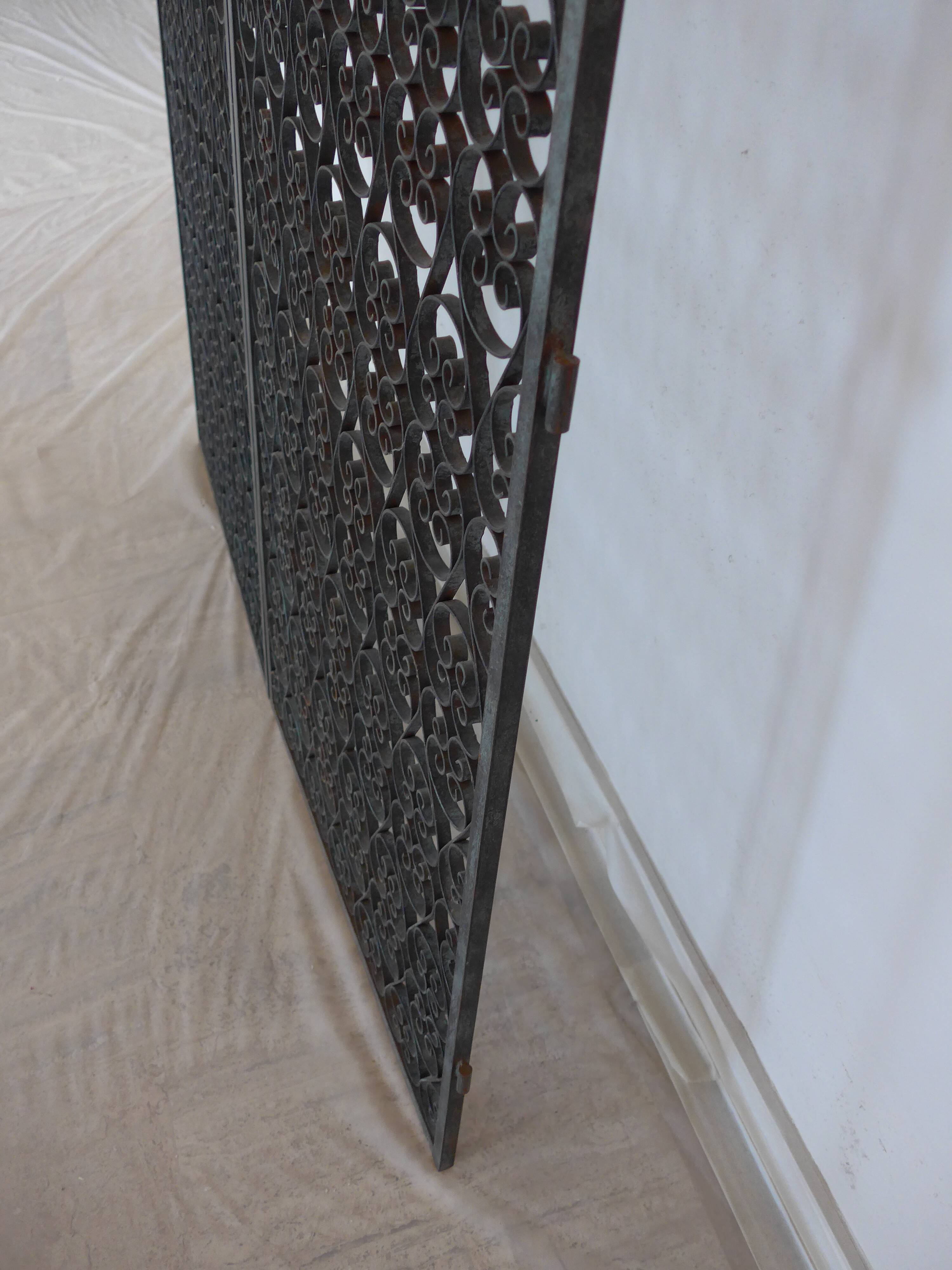 Double wrought iron door
