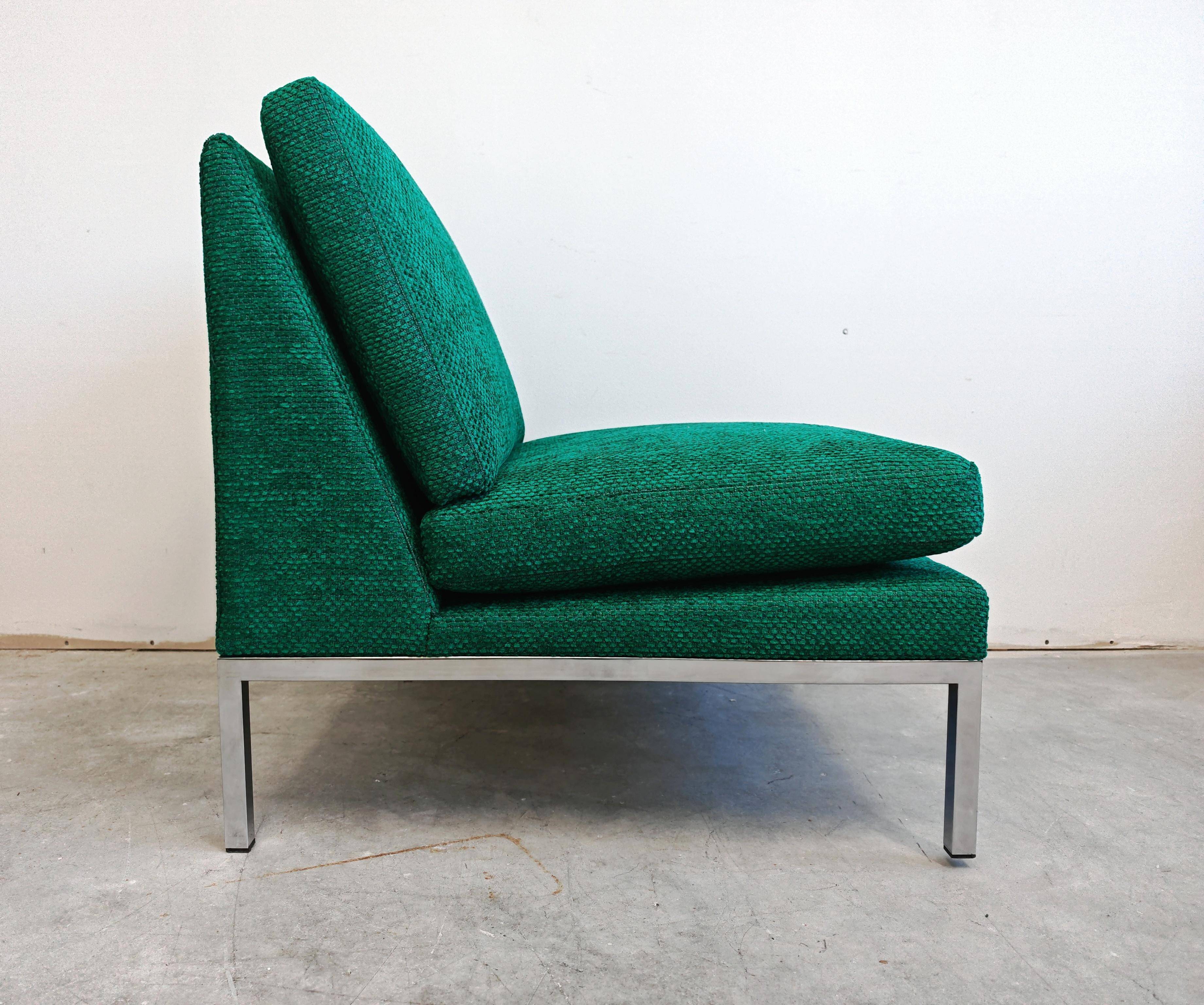 Paire de fauteuils slipper Mid Century Modern par Florence Knoll
