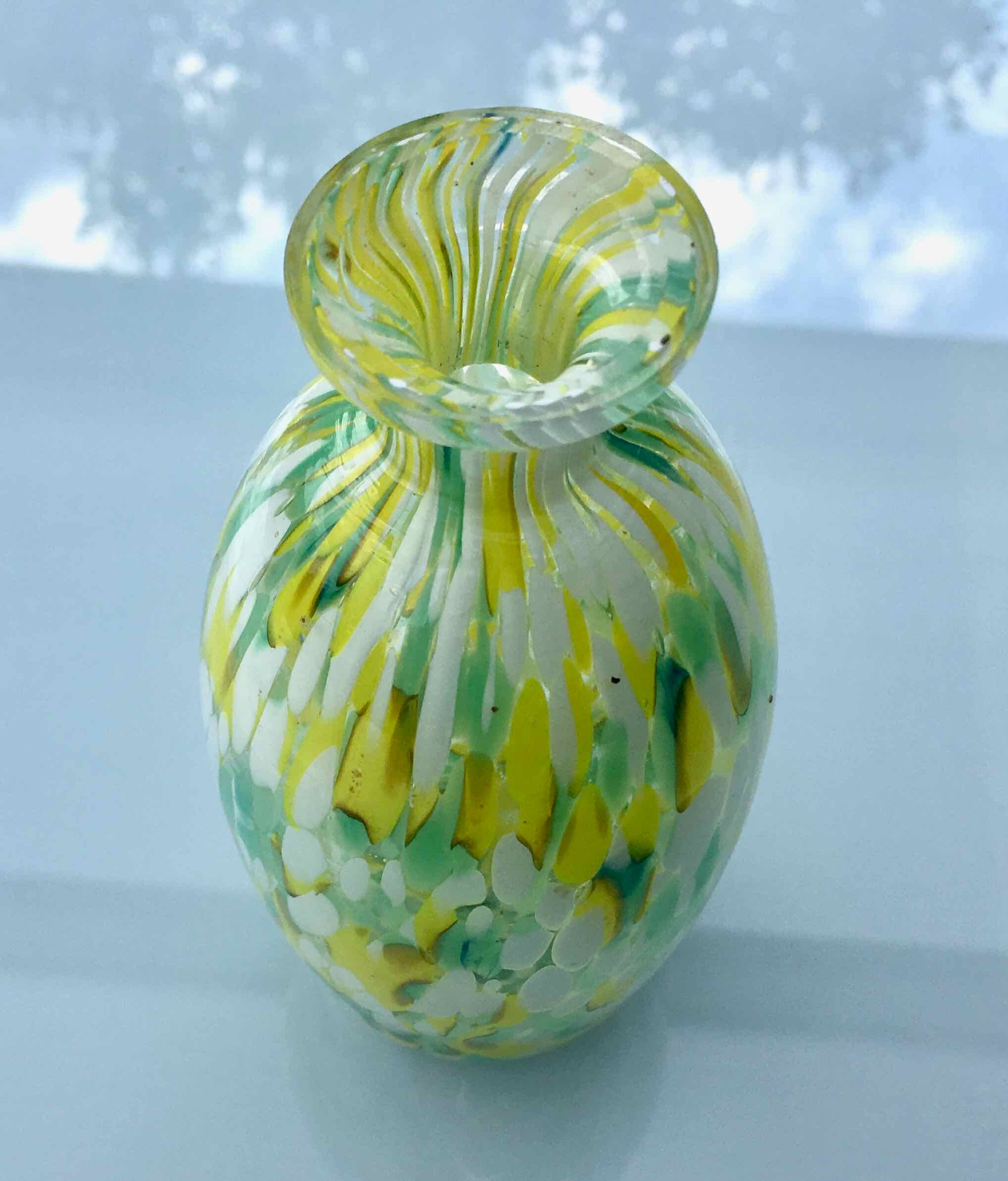 Speckled glass bottle 1930