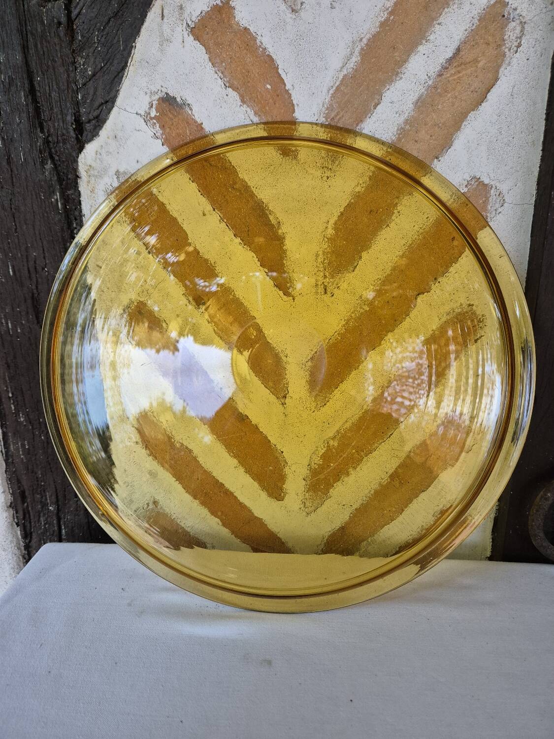 Plat de service ambre