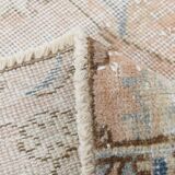 4x7 Tan Beige & Blue Floral Vintage Rug, 138x206Cm