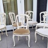 Louis XV Baroque Style Lacquered Chairs, Set of 2