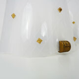 Paire d'appliques murales vintage en plexiglas et laiton Rockabilly. Année 50
