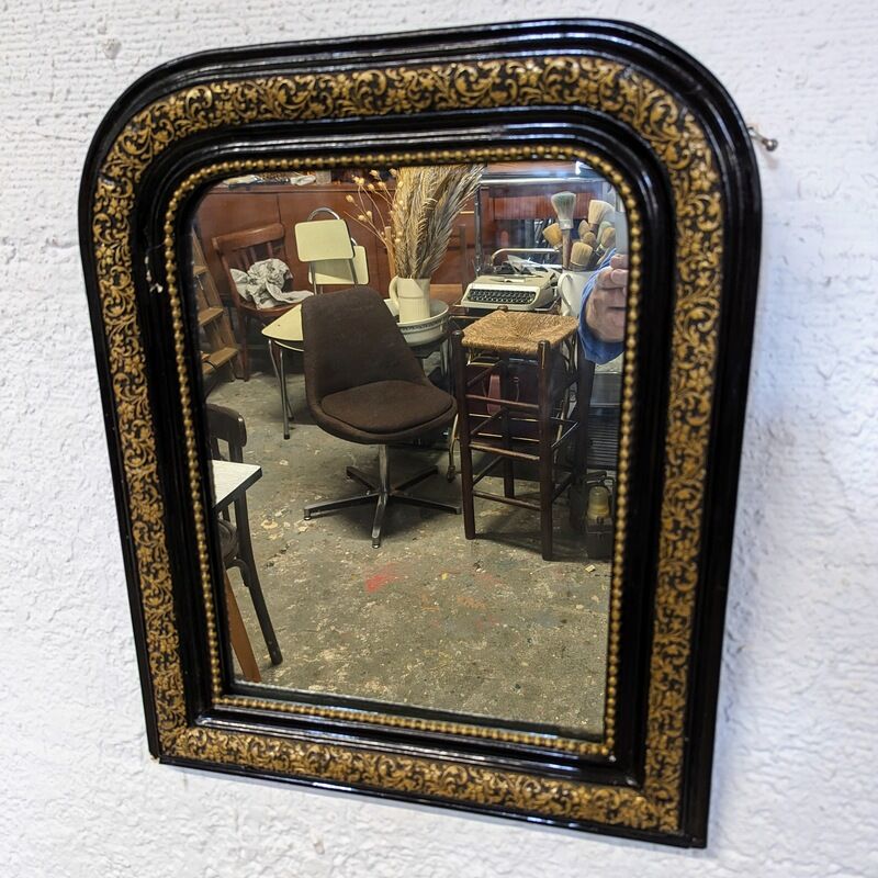 Mirror Louis Philippe black and gold