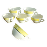 Set of 6 Salins coffee cups, Menton model
