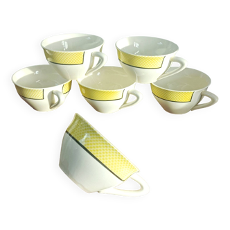 Set of 6 Salins coffee cups, Menton model