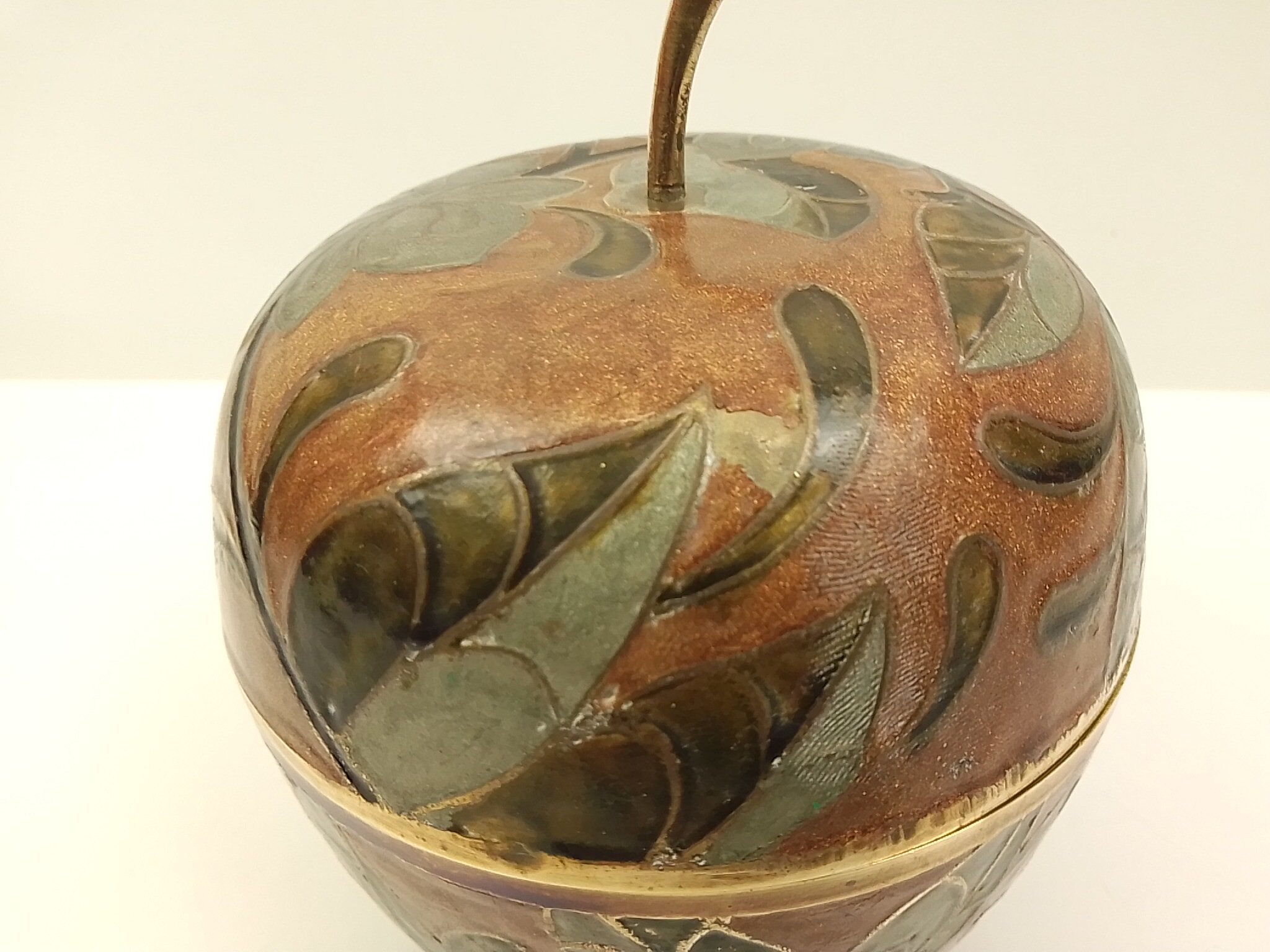Brass box apple shape