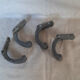 Vintage cast aluminium wall hooks