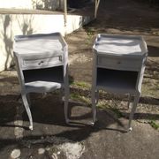 Pair of bedside tables in the style of Louis XV painted.