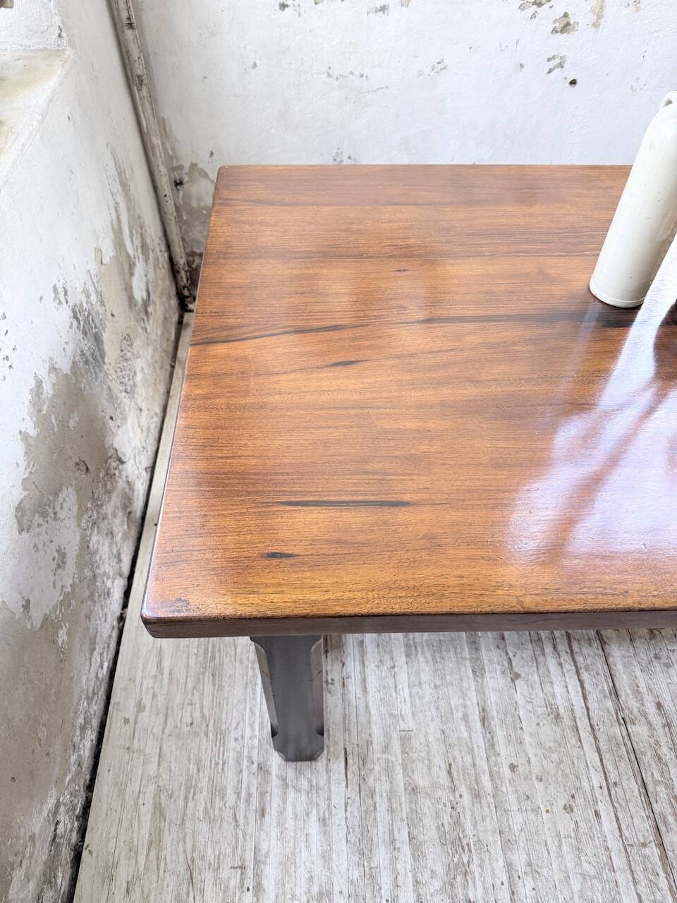 Table de ferme campagne noyer massif XL 250cm
