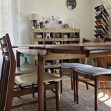 Scandinavian extendable teak table