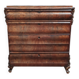 19th century Biedermeier mahogany chest of drawers