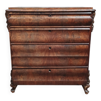 19th century Biedermeier mahogany chest of drawers