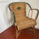 Fauteuil en osier vintage