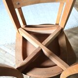 Set of 2 wooden bistro chairs